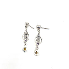 Load image into Gallery viewer, Nicky Butler SS Amethyst Multi Gem Leaf Earrings