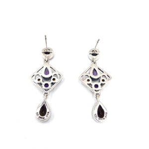 Nicky Butler SS Smokey Quartz Multi Gem Drop Earrings