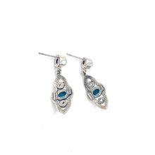 Load image into Gallery viewer, Nicky Butler SS Turquoise Multi Gem Arabesque Earrings