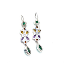 Load image into Gallery viewer, Nicky Butler SS Green Chalcedony Multi Gem Marquise Drop Earrings