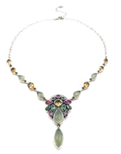 Load image into Gallery viewer, Nicky Butler SS Prehnite Multi Gem Drop Necklace