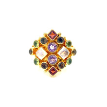 Load image into Gallery viewer, Nicky Butler Vermeil Moonstone Multi Gem Mosaic Ring